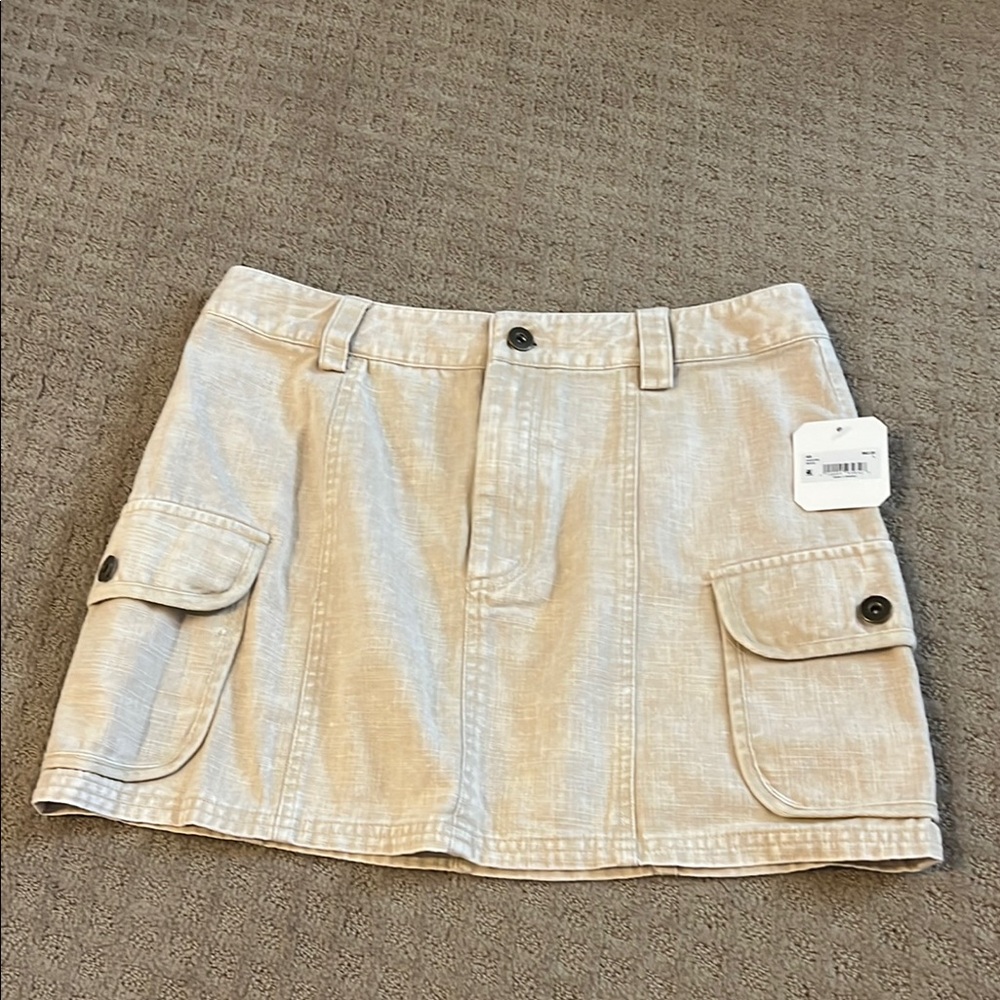 Altard State Beige Women's Skirt with Pockets